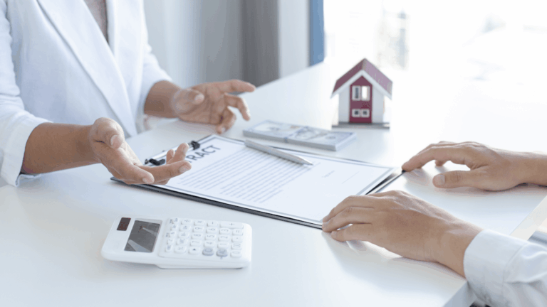 Mortgage broker helping with home loan pre-approval